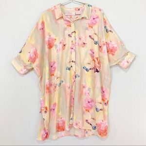 Melissa McCarthy Seven7 Floral Watercolor Tunic